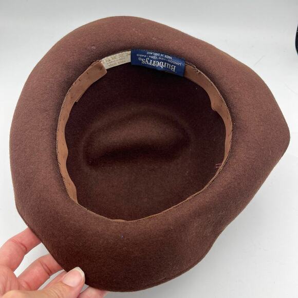 Burberry Women\'s Vintage Brown 100% Wool Felt Bowler Hat main image 5